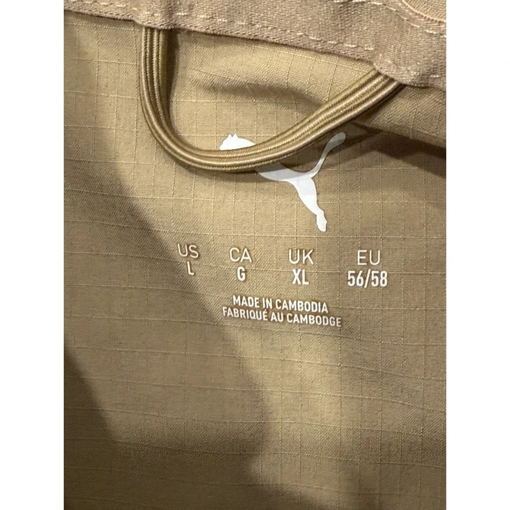 Puma Ripguard Golf Vest Prairie Tan 628865 Mens Large NWT Quarter Zip Gilet